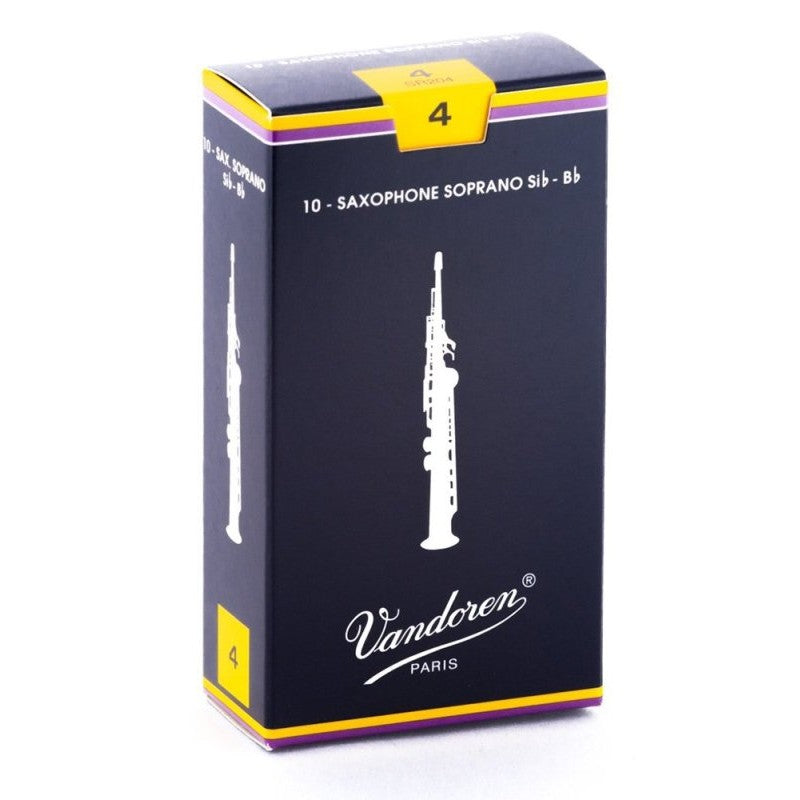 Vandoren - Soprano Sax Traditional Reeds Strength 4; Box of 10 - SR204