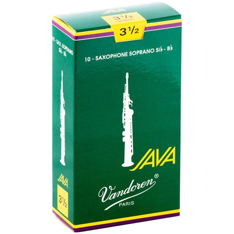 Vandoren - Java Soprano Sax Reeds - 10 CT - 3.5 Strength - SR3035
