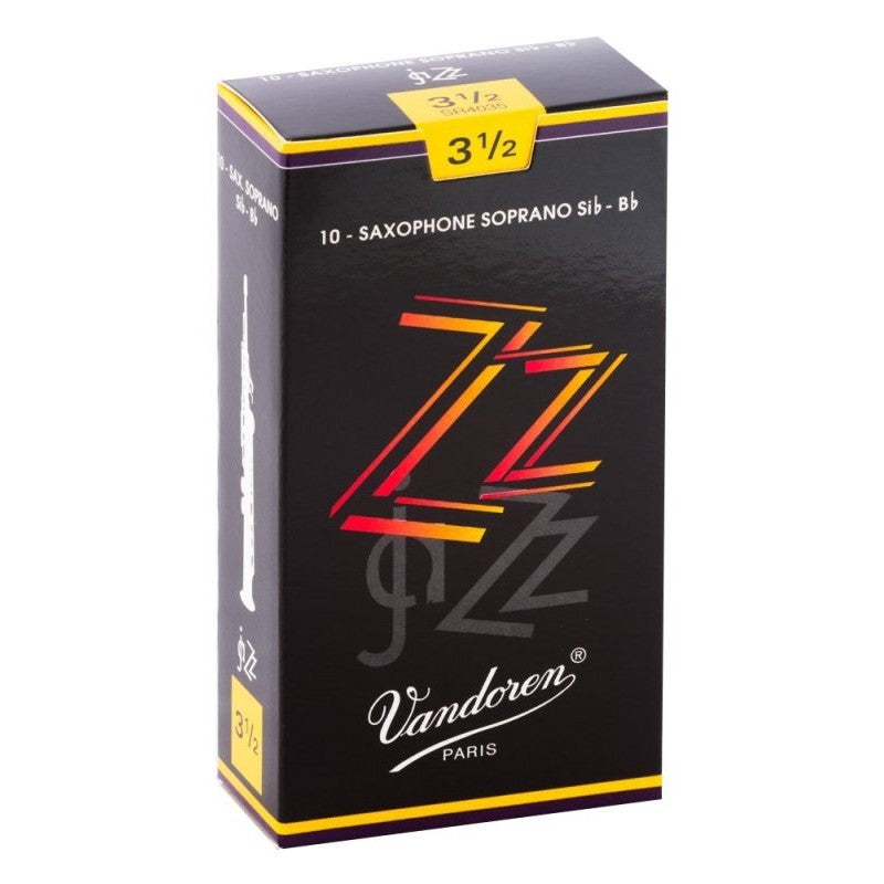 Vandoren - Soprano Sax ZZ Reeds Strength 3.5; Box of 10 - SR4035