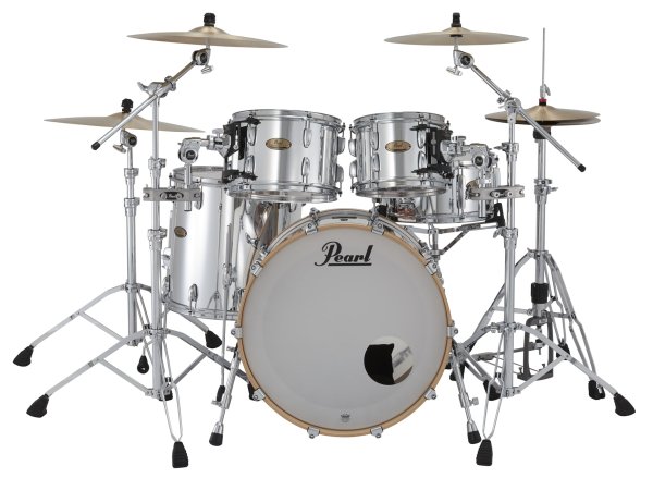 Pearl - Session Studio Select Series 4-piece Drum Shell Pack, Mirror Chrome - STS924XSPC426