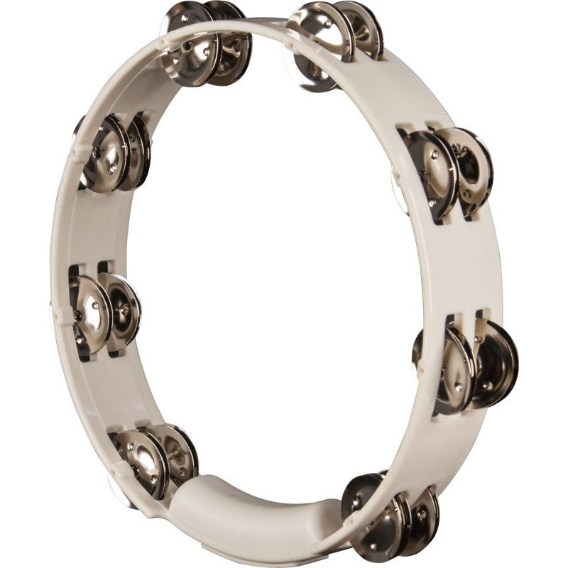 Rhythm Tech - TC4020 White with Nickel Jingles True Colors Tambourines - TC4020