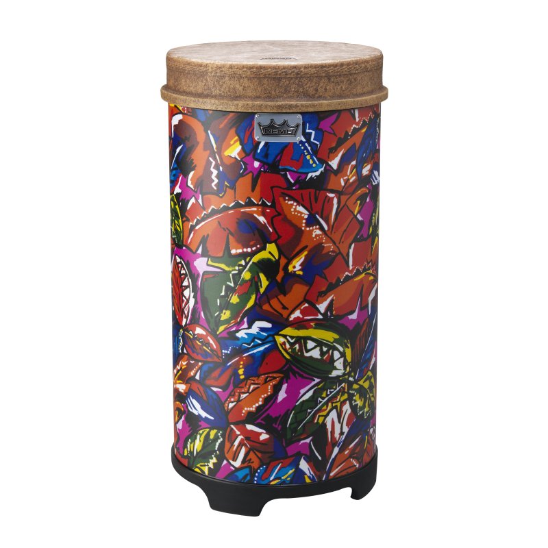 Remo - 50-Series Tubano® Drum - Pre-Tuned, Tropical Leaf, 12" - TU-0512-09