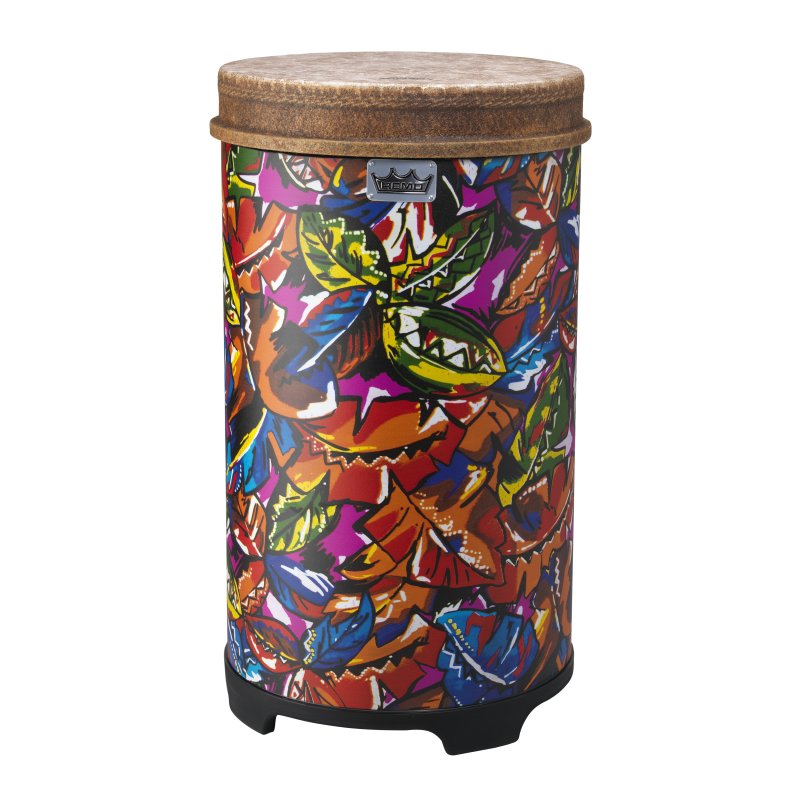 Remo - 50-Series Tubano® Drum - Pre-Tuned, Tropical Leaf, 14" - TU-0514-09