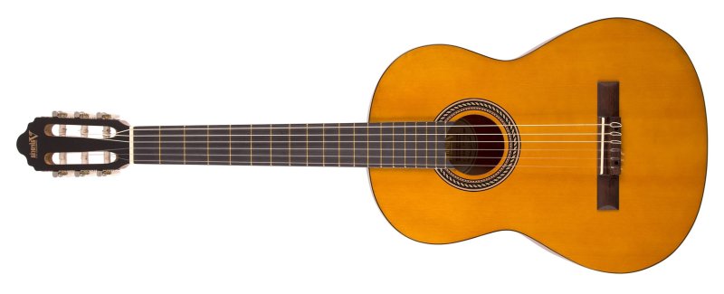 Valencia - 200 Series 4/4 Size Left-Handed Classical Guitar, Antique Natural Satin - VC204L