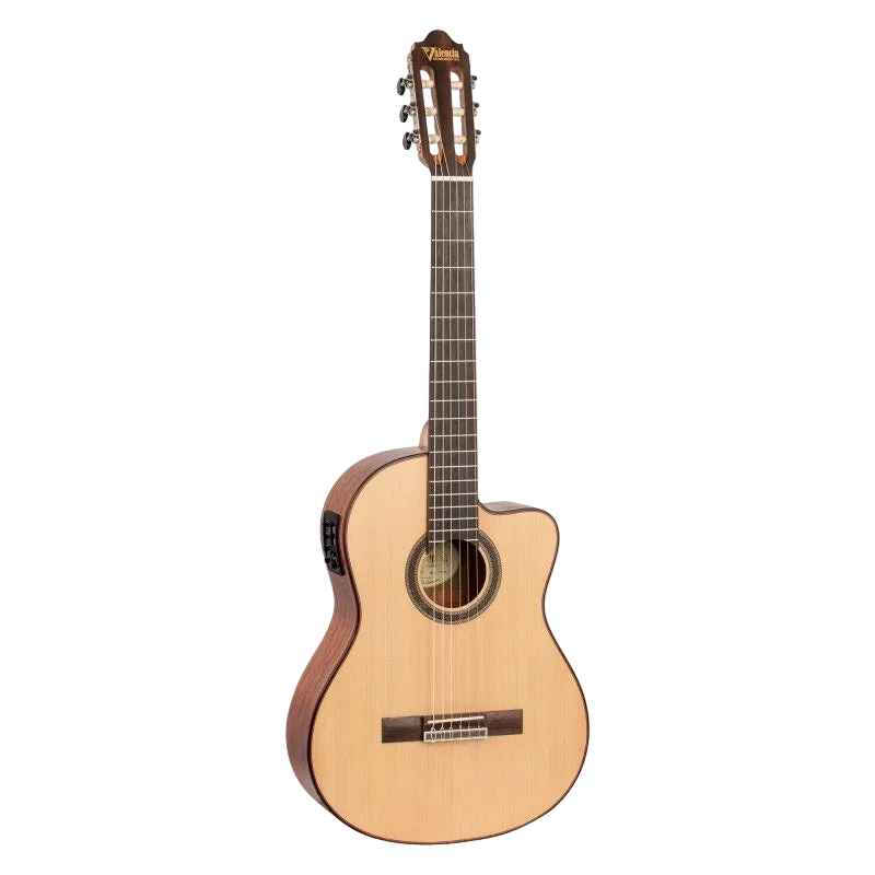 Valencia - 700 Series 4/4 Size Solid Sitka Spruce Top Classical Acoustic / Electric Guitar - Natural - VC704CE