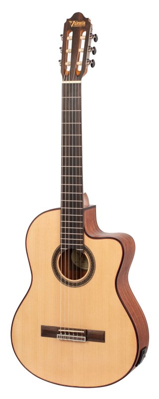 Valencia - 700 Series 4/4 Size Solid Sitka Spruce Top Classical Acoustic / Electric Guitar, Natural - VC704CE