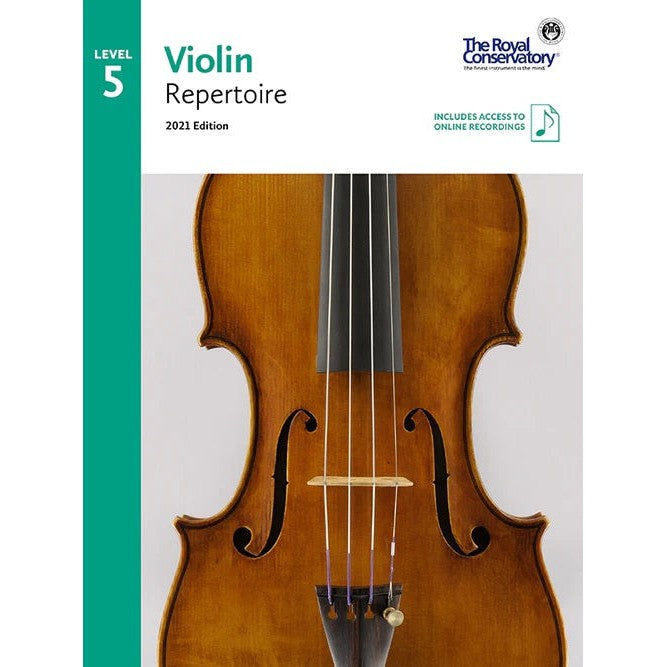 VLR05 The Royal Conservatory RCM Publishing Violin Repertoire 5 2021 Edition