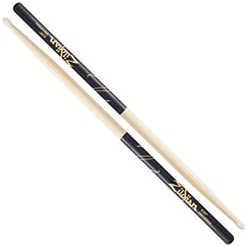 Zildjian - 7A Nylon Tip Hickory Drumsticks with Black DIP - Z7AND