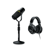 Shure - Kit MV7+ pour podcast & SRH440A - Support de microphone de bureau Gator MV7+ et casque SRH440A - Noir - MV7+-K-BNDL440