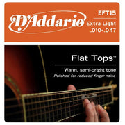 D'Addario - EFT15 Flat Tops- Extra Light- 10-47