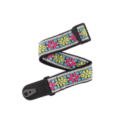 D'Addario Accessories - Pad Lock Woven Guitar Strap, Parallel Flowers - 50TC00