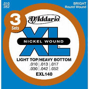 D'Addario - EXL140-3D .10 - .52 3 Pack