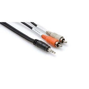 Hosa - Cable Stéréo 3.5 mm TRS à deux prise RCA, 10 pieds