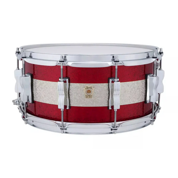Ludwig - Classic Maple 6.5 x 14" Snare Drum - Red/Silver Tri-Band - LS403XX3D