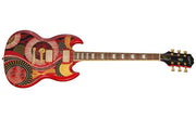 Epiphone - Fatoumata Diawara SG Electric Guitar with Hardshell Case - Ember Red with Malian Graphic - EIFDSGMGH
